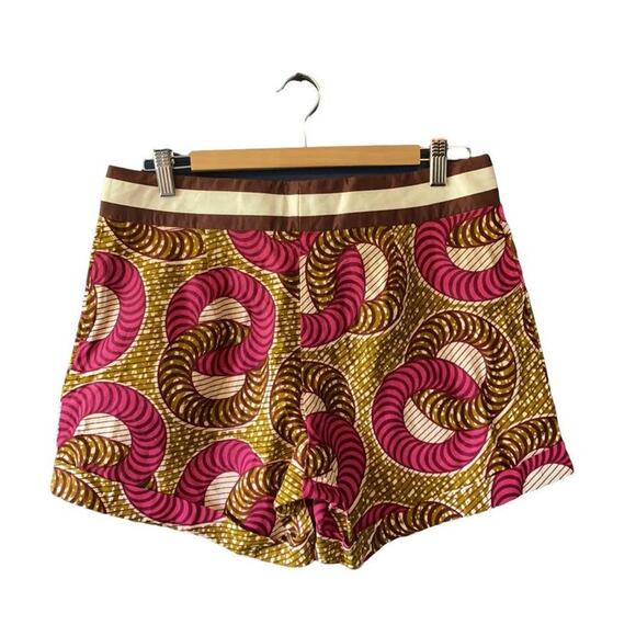 High Waist Women Shorts - Pink and Brown - Picture 3 of 9